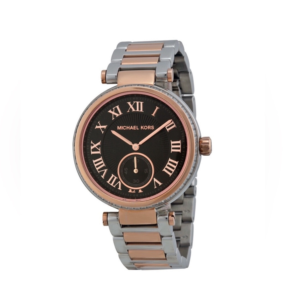 MICHAEL KORS Skylar Black Dial Two-tone 
Ladies Watch MK5957